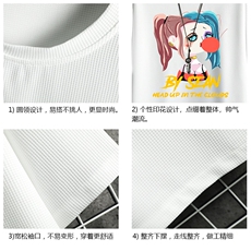 华夫格t恤男短袖男大码五分袖网格挂拍HT73298-P22，男装T恤，电商A040A
