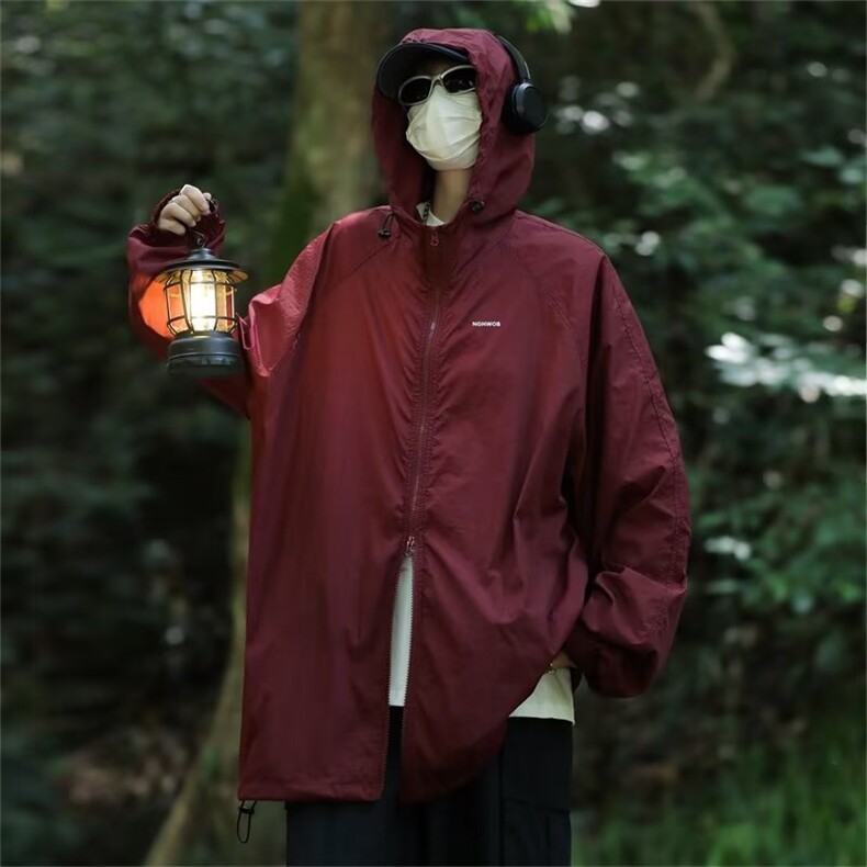防晒衣男式冰丝连帽外套夏季休闲宽松透气薄款夹克上衣FS103-P35,男装夹克,星座1008