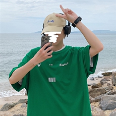 1YYDS/EMO字母图案港风情侣大码M-5XL风短袖男DT7643P25控38，男装T恤，星座226-2
