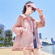 防晒衣女夏季2025新款中长款长袖时尚宽松薄款透气罩衫防晒服外套，女装防晒衣，帛香坊