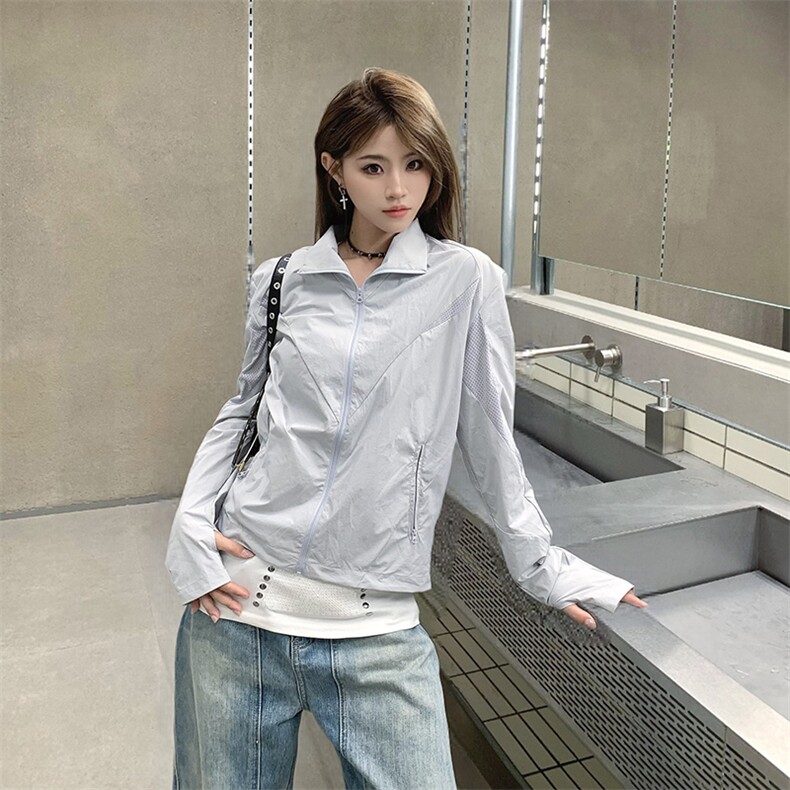 春夏款高品质冰感速干防晒服休闲户外运动外套透气弹力机能风夹克，男装防晒衣，电商A486-1