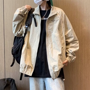 2025新款翻领薄款外套男女潮牌宽松痞帅美式运动棒球服夹克图片