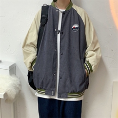 棒球服港风工装上衣宽松韩版运动拼接撞色夹克百搭外套 W1287-P55，男装夹克，星座512-2