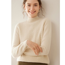 2024秋冬季新款山羊绒衫女士高领毛衣修身显瘦针织打底衫长袖上衣，女装羊绒衫，暖凌绒