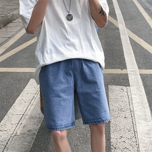短裤男夏季宽松直筒牛仔五分裤韩版潮流牛仔中裤休闲裤子K908-P35图片