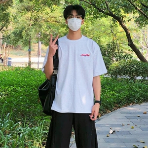 万针全刺绣工艺抖音得物高品质260克重磅纯棉双纱美式高街短袖T恤图片
