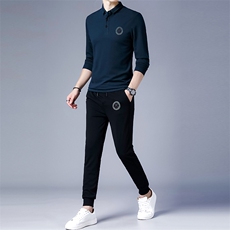 DZF-750钱塘2020-3春秋季新款时尚休闲帅气中青年男士套装P102，男装休闲套装，钱塘207-3