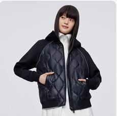 2025年秋季拉链长袖立领短款羽绒服时尚百搭，女装羽绒服，禾雯电商供货