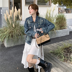 新品牛仔外套女学院风F9805---P155--K208，女装短外套，2C253