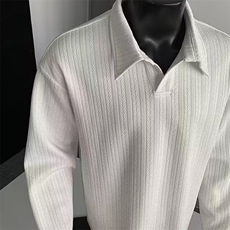 美式POLO衫翻领卫衣男士2025春季新款潮牌休闲长袖上衣服，男装Polo衫，星座715-4