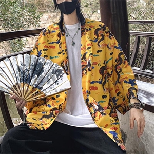 24夏季 大码新中式防晒服道袍男女开衫道袍披风汉服潮 F20/P40图片