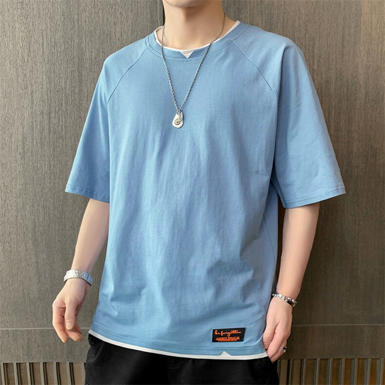 短袖t恤店主风男士圆领潮流体桖夏季衣服TC3011-P25,男装T恤,星座717
