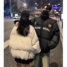 情侣装冬装大领子pu软皮棉服棉衣休闲加厚外套男女G1109P128，男装棉衣，电商A339