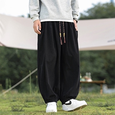 2025秋冬灯芯绒休闲裤男风宽松阔腿裤潮大码灯笼长裤AK13P45，男装休闲裤，星座220-2