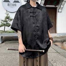 F304-P382024夏季新中式风衬衫男士潮牌百搭休闲衬衣现货，男装衬衫，星座512-6