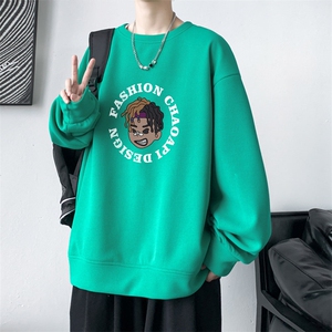 华夫格卫衣！2023秋季男士圆领印花卫衣潮流长袖HWY07P30图片