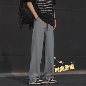 休闲长裤男士垂感小西裤子男生垂感宽松直筒 k937 -特批32图片