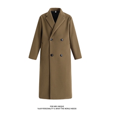 秋冬新款D5567-TP115168毛呢大衣韩风休闲中长款大翻领外套，男装毛呢大衣，电商A102