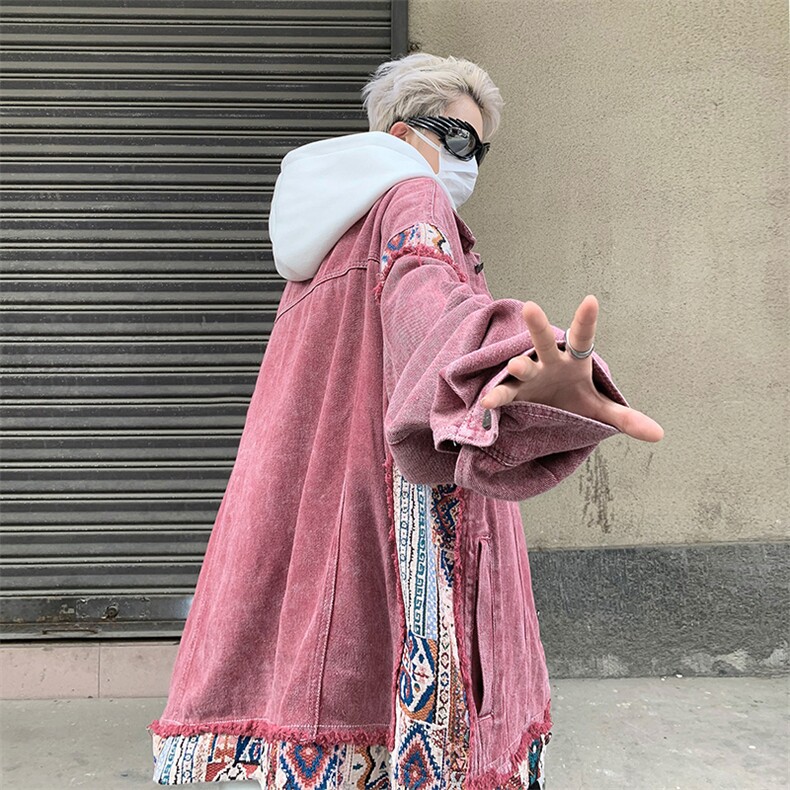 复古高街做旧牛仔外套男款春秋hiphop美式夹克宽松JK08327-P80,男装夹克,星座308B-1