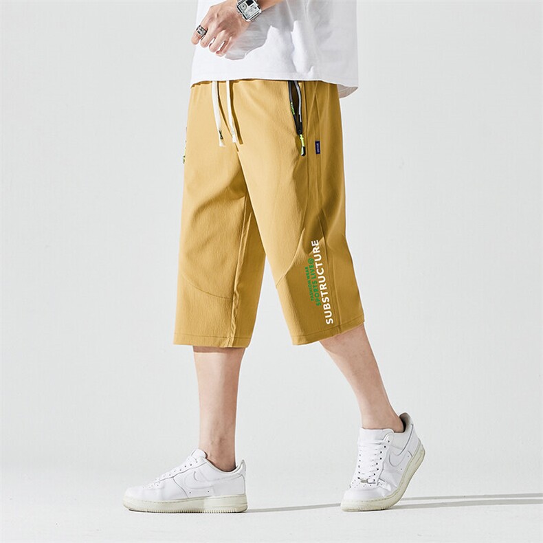 2025夏季新款男士七分裤时尚休闲马裤潮流男裤子KZ1087-P28,男装休闲裤,星座217-4
