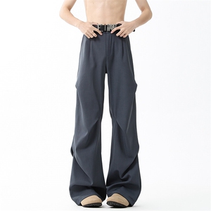 春季新款 C6046-TP5588 高街痞帅设计感打褶垂感休闲西裤男女图片