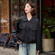 2025年春季现货时尚潮流女装精品皮衣外套，女装皮衣，1C078