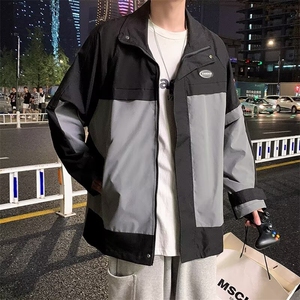 防风休闲2024潮牌男士冲锋衣春秋季连帽防水外套户外夹克J07/P55图片