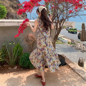夏季无袖连衣裙中长款女图片