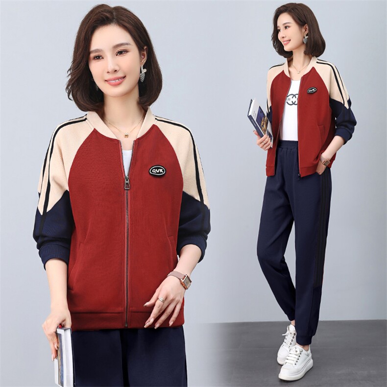 短款外套女2023年春秋新款小个子棒球服中年妈妈大码休闲夹克上衣,女装卫衣/绒衫,涵誉