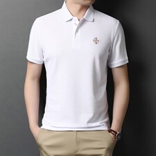 主推！夏季男士短袖POLO衫2023新品透气中年爸爸装P25，男装T恤，电商B212（原钱塘6029）