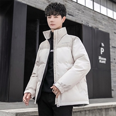 立领潮流皮棉衣男宽松冬季加厚休闲棉服字母棉袄A266-P01-P80，男装棉衣，电商A266