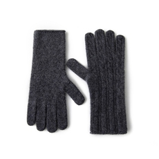 2025年新款百搭男女通用麻花提花双股加厚保暖分指手套，手套，轩妮羊绒