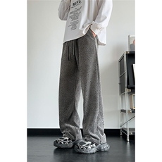 2026男士休闲裤春秋潮流时尚条纹直筒裤网红韩版青年痞帅运动裤，女装休闲裤，星座715-4