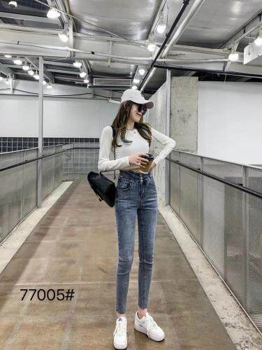 高弹天丝牛仔裤，女装牛仔裤，千百莲