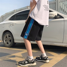 五分裤休闲裤直筒男气质青春流行运动裤时尚潮牌潮潮流DKK74-P26，男装休闲裤，星座1109-3