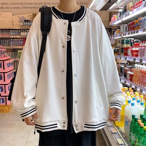 F671P30春季帅气棒球服男生秋季外套男春秋潮流宽松克开衫褂子图片