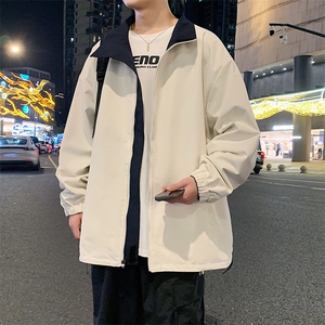 港风双面穿上衣夹克宽松落肩立领冲锋衣外套 JK908 P70图片