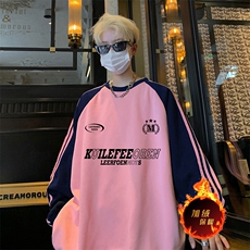抖音得物供货提供视频秋冬重磅美式宽松织带圆领卫衣0706，男装卫衣，电商A486