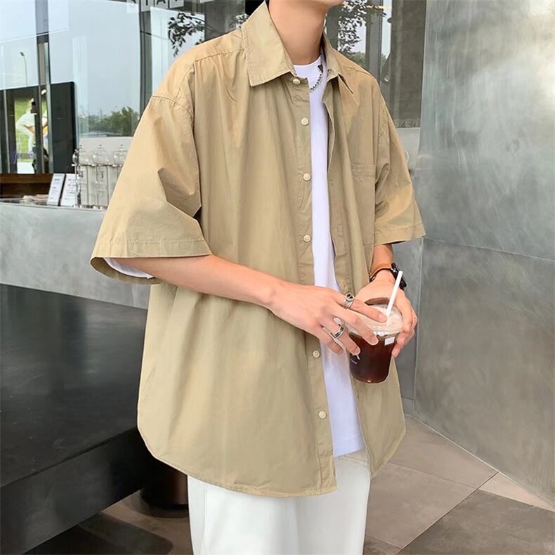 夏季短袖衬衫潮流帅气休闲衬衫GC230P33图片