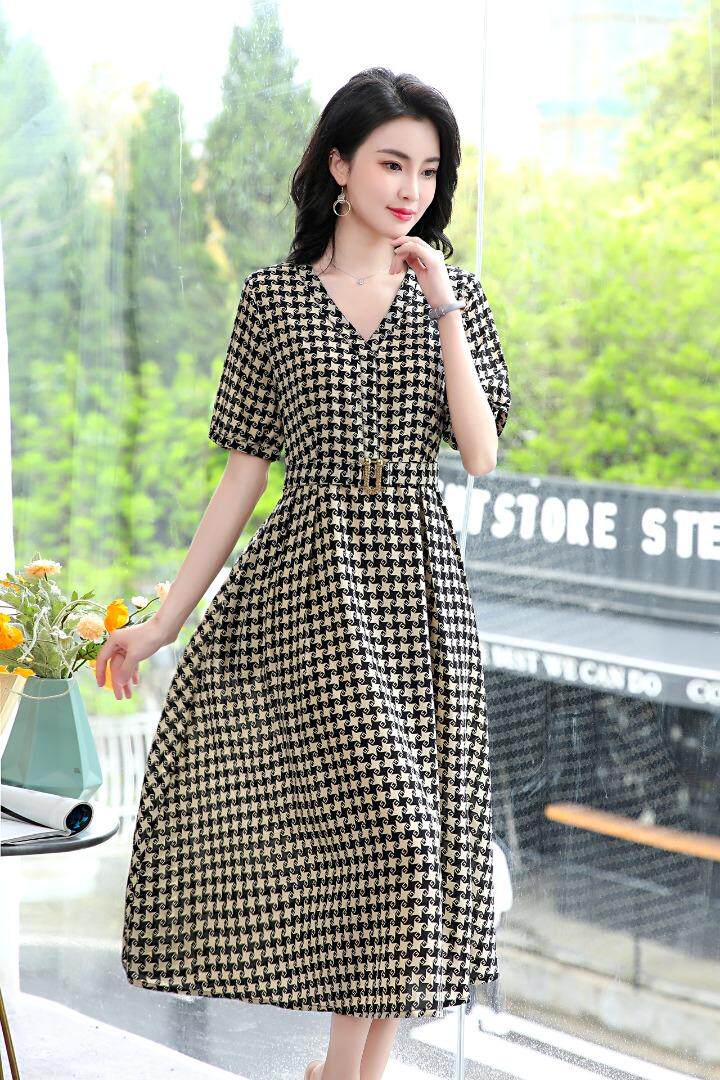 现货～新款连衣裙～气质款L到4XL，女装连衣裙，欧雅思丹尔