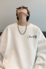 内景春季新款潮百搭圆领卫衣男潮宽松打底衫WY00265/P35加绒P45，男装卫衣，电商B316