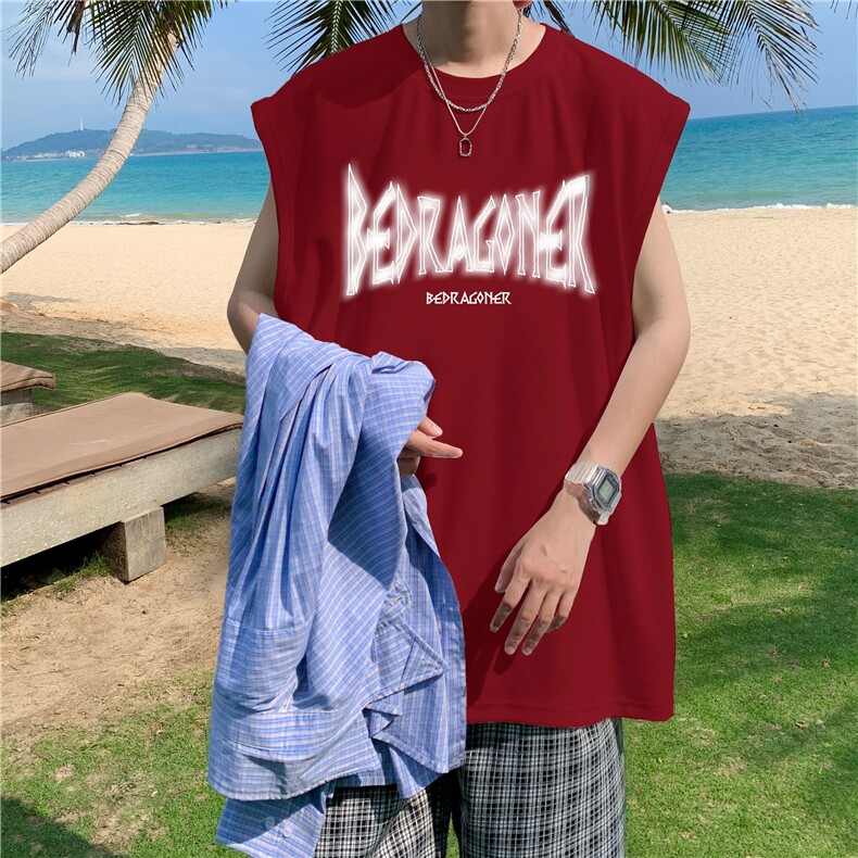 量大图低自动【有货】纯棉背心HD019-1-BX2567-P20，男装背心/马甲，电商019-1