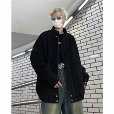 立领毛呢夹克男士秋冬季韩版宽松潮高级感复古外套上衣服8225，男装夹克，星座1116A-1（原606A）