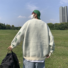 破洞毛衣男女秋冬复古日系慵懒风炸街小众设计ins针织衫HY781-P45，男装针织衫/毛衣，星座1008