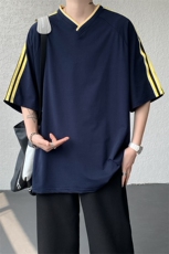 短袖男夏季新款港风宽松体恤上衣T8217-P28，男装T恤，星座214-3