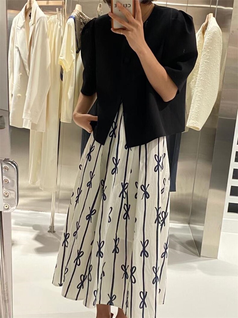 蝴蝶花半裙，女装半身裙，POHIO葆伊