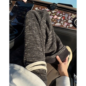 重磅420g K9527批40 加绒批50 针织休闲裤加厚保暖裤子宽松阔腿裤图片