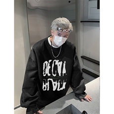 2025秋季男潮流新款wyjp-334卫衣圆领麂皮绒特p35控69，男装卫衣，星座605(原A050)