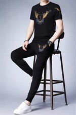 2023夏季男士t恤短袖中老年运动服套装中年爸爸夏季冰丝polo衫，男装休闲套装，电商B212（原钱塘6029）