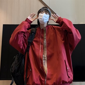 美式星星刺绣飞行员夹克棒球服男春秋季港风潮牌宽松百搭情侣外套图片